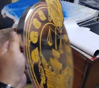 ผลงานป้ายสแตนเลสกัดกรด