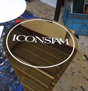 ผลงานป้ายสแตนเลสกัดกรด